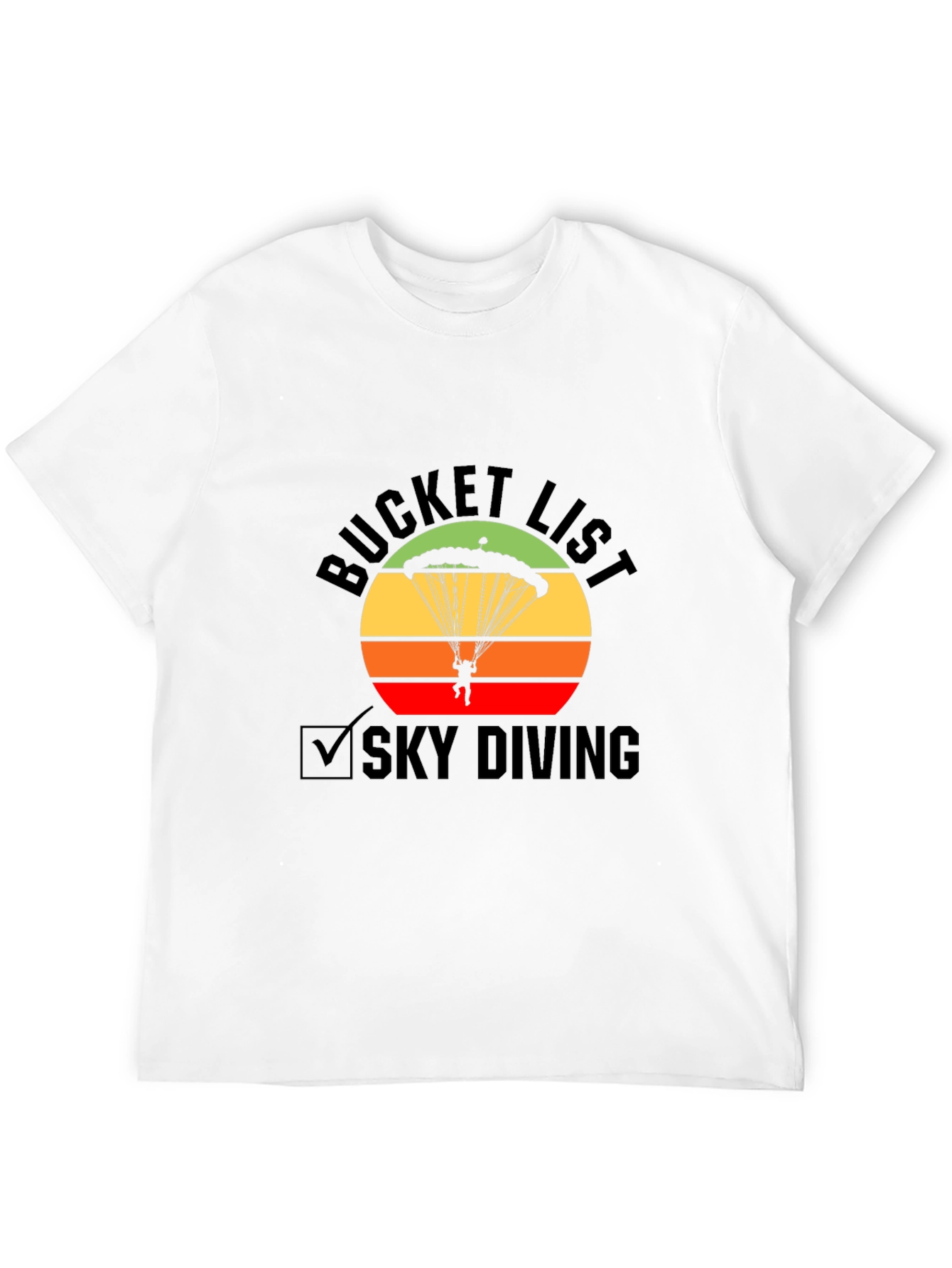 Skydiving Bucket List Graphic Tee