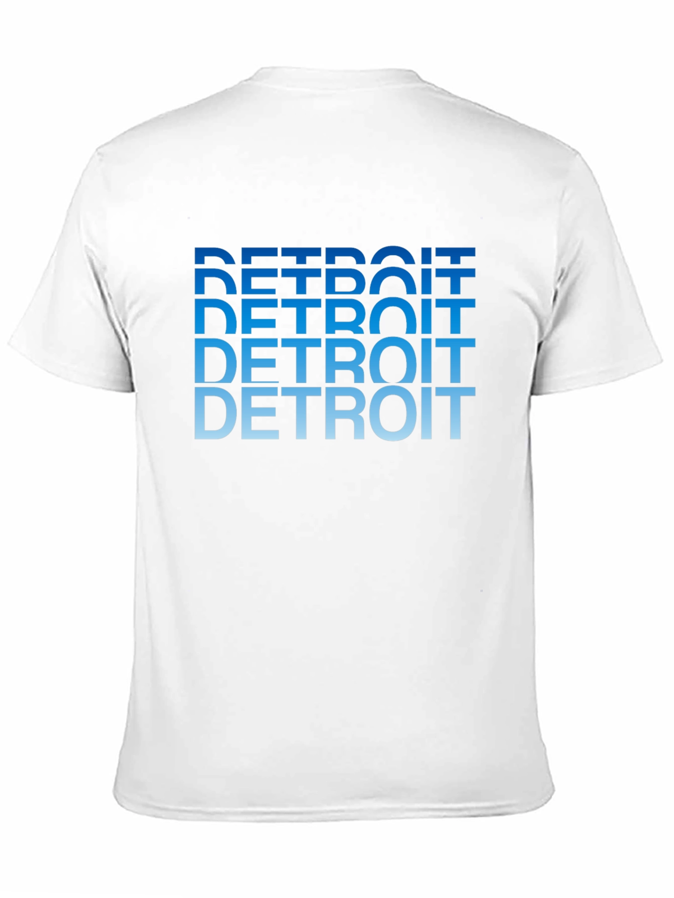 Detroit Text Gradient Black Tee