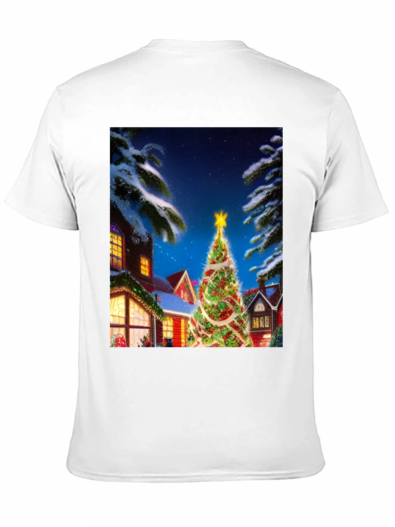 Christmas Tree House Graphic T-Shirt