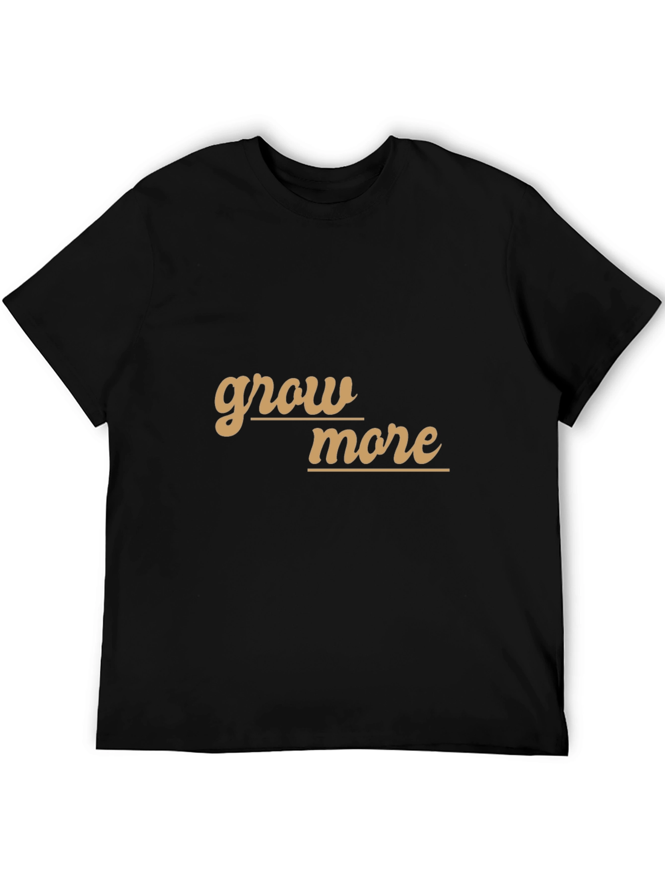 Grow More Black T-Shirt - Inspiring Graphic Tee