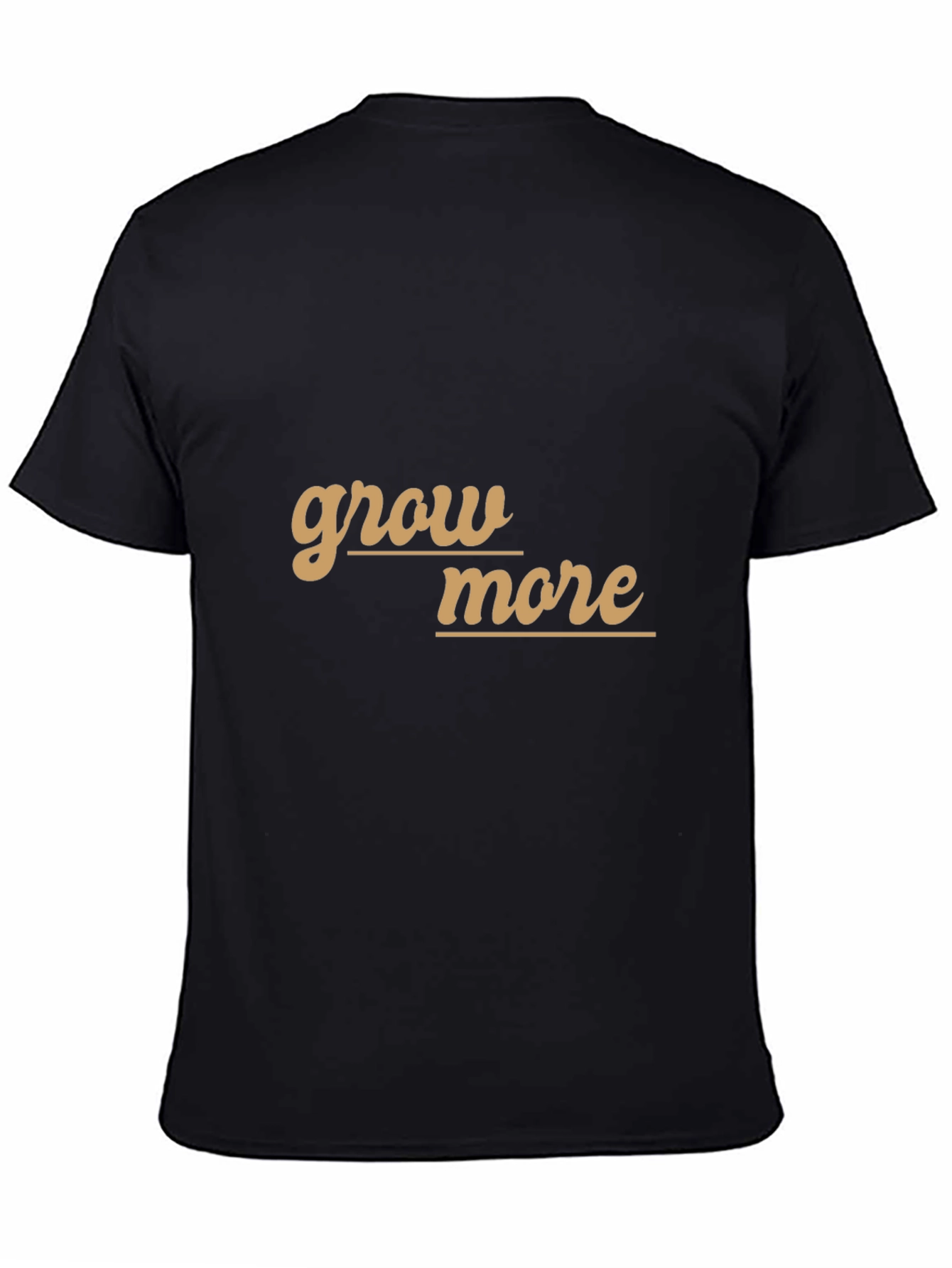 Grow More Black T-Shirt - Inspiring Graphic Tee