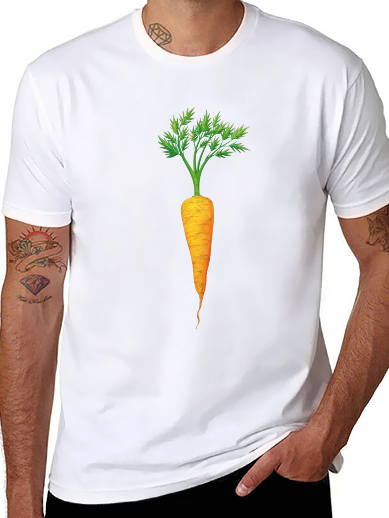 Carrot Graphic Tee - Funny Vegetarian Shirt