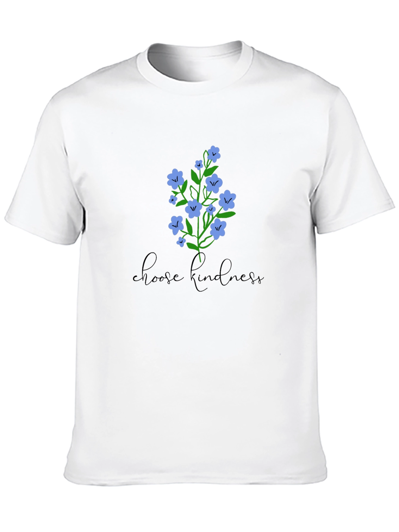 Choose Kindness Floral Graphic Tee - Black