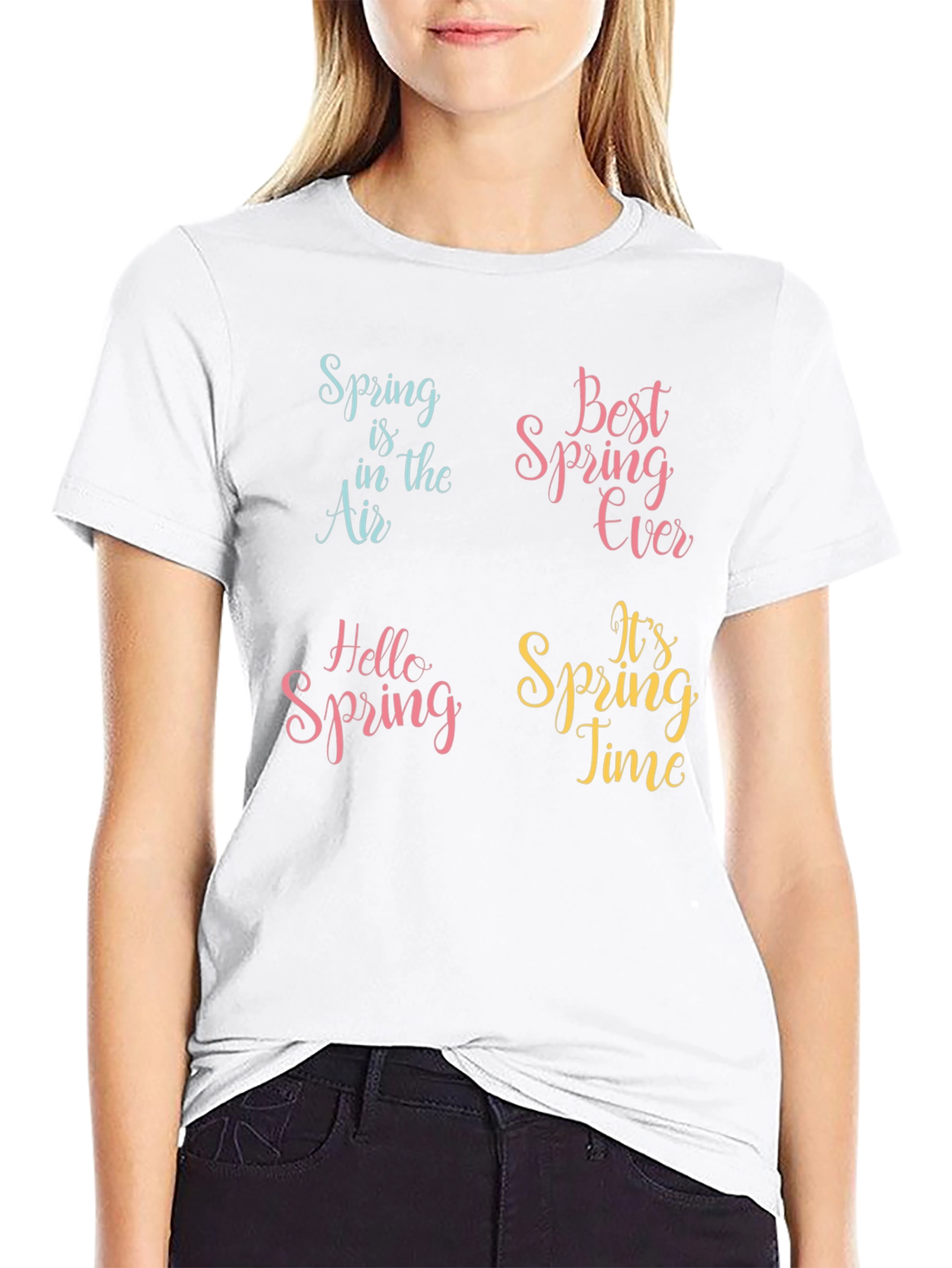 Spring Theme Graphic Print T-Shirt