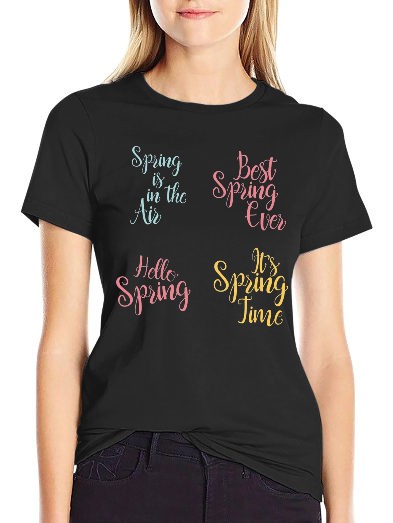 Spring Theme Graphic Print T-Shirt