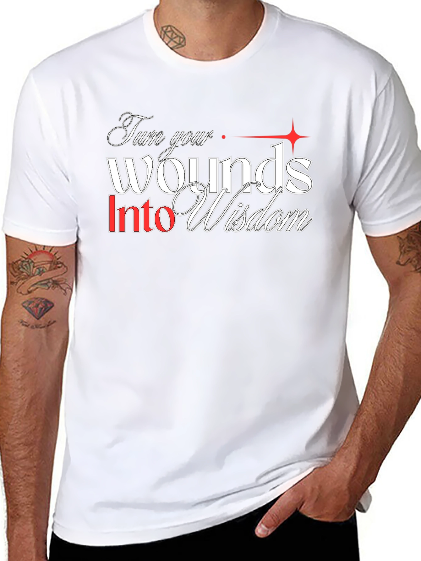 Turn Your Wounds Into Wisdom Graphic Tee - Black