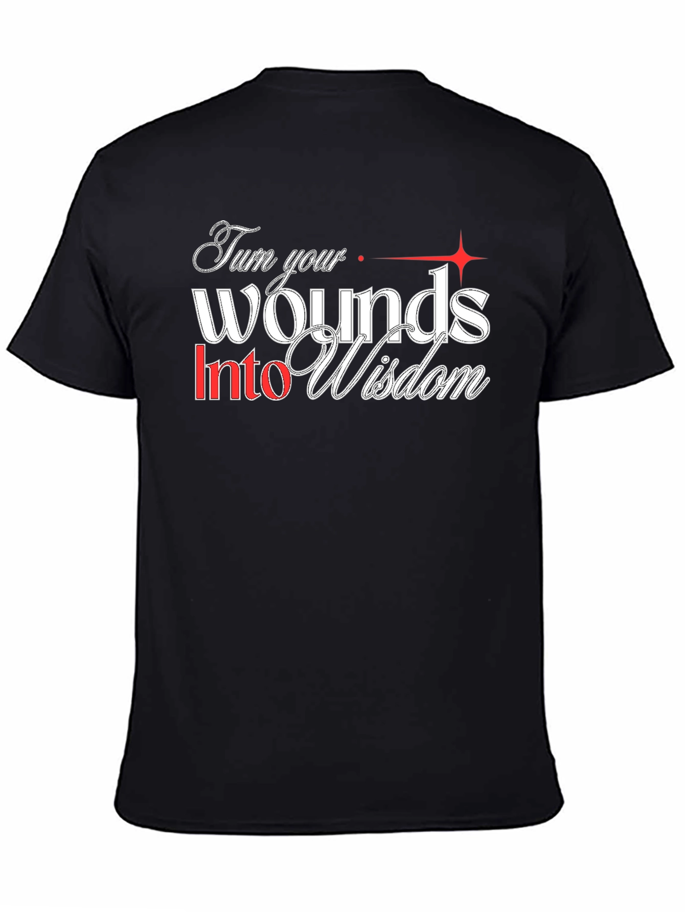Turn Your Wounds Into Wisdom Graphic Tee - Black