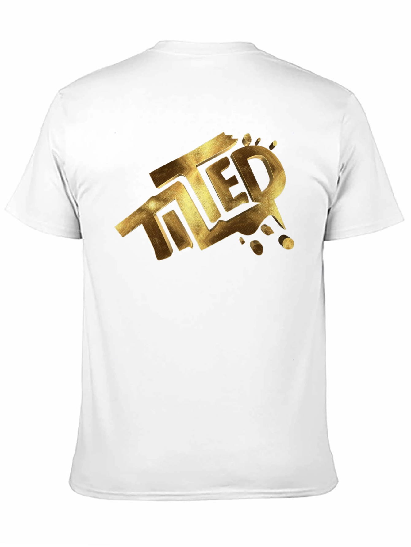 Tilted Gold Graphic Black T-Shirt