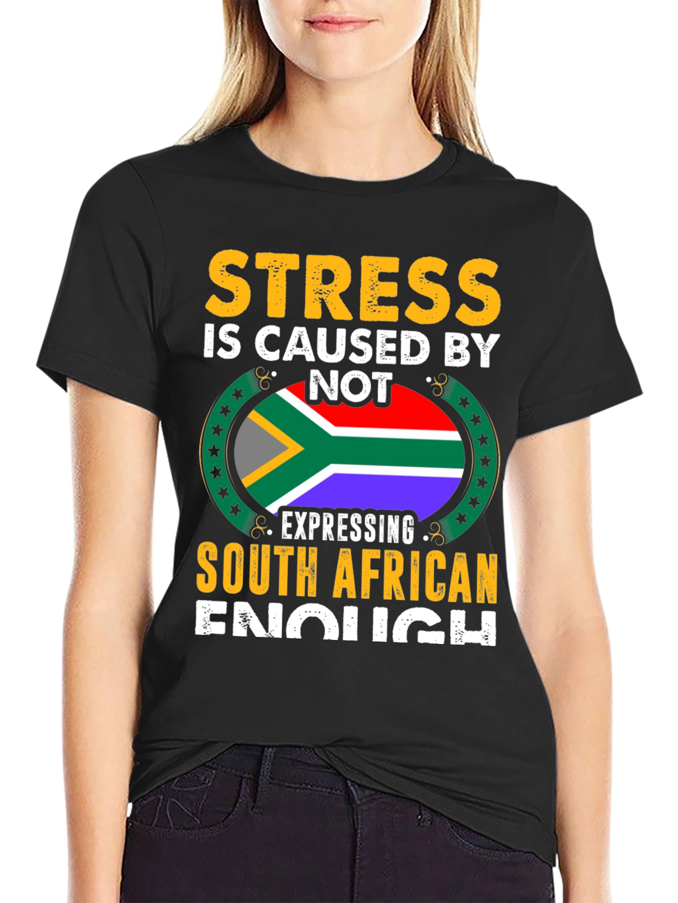 Stress South African Enough Graphic T-Shirt