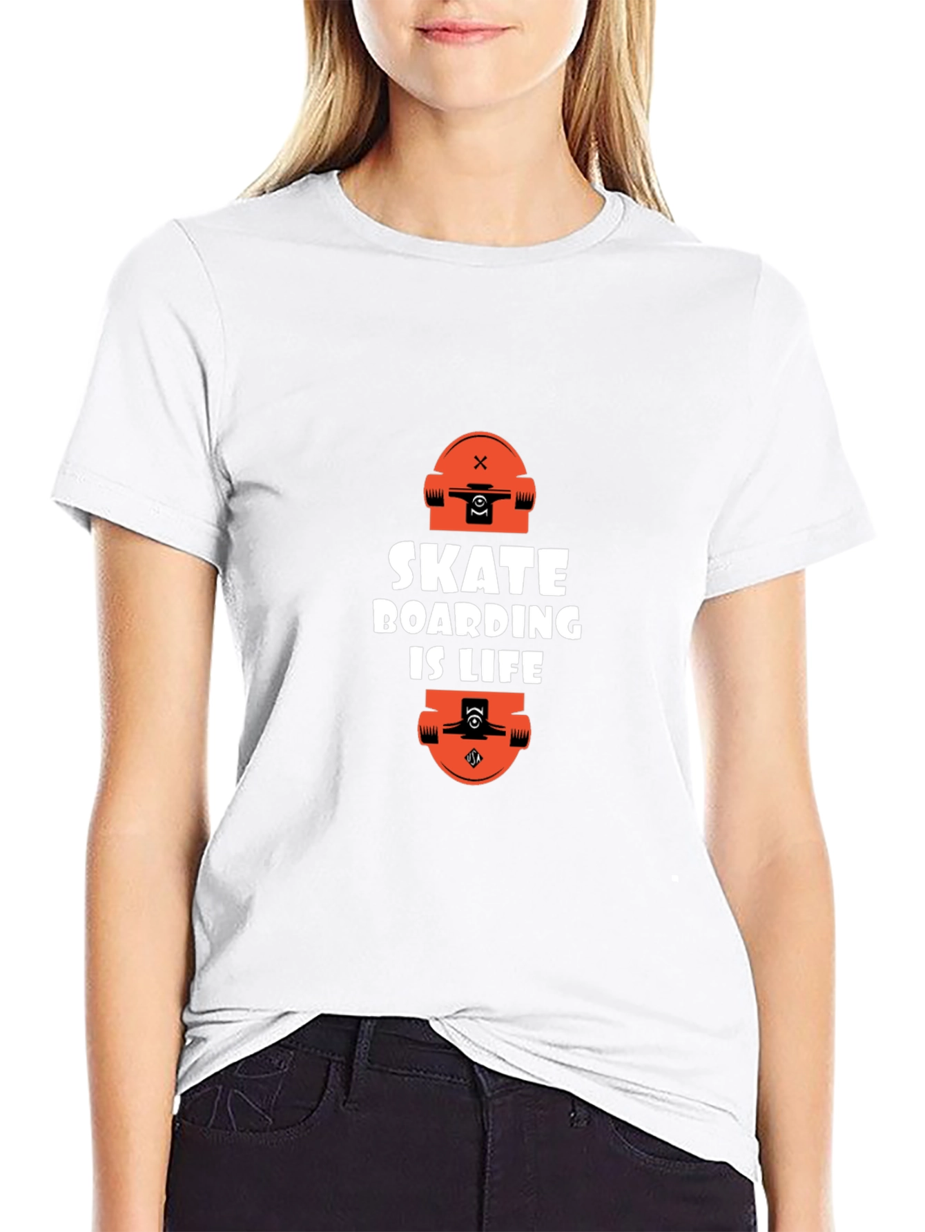 Skateboarding is Life Graphic Tee - Black