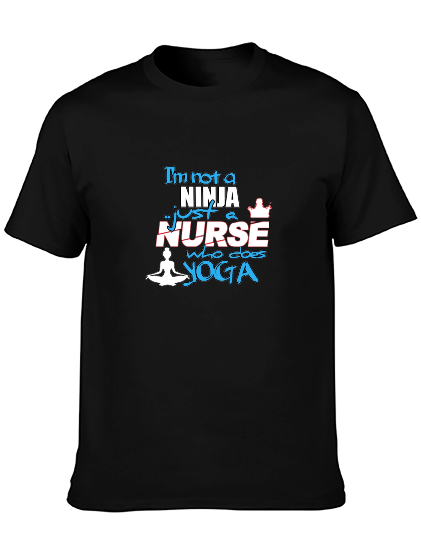 Yoga Nurse T-Shirt - Black Comfortable Fit