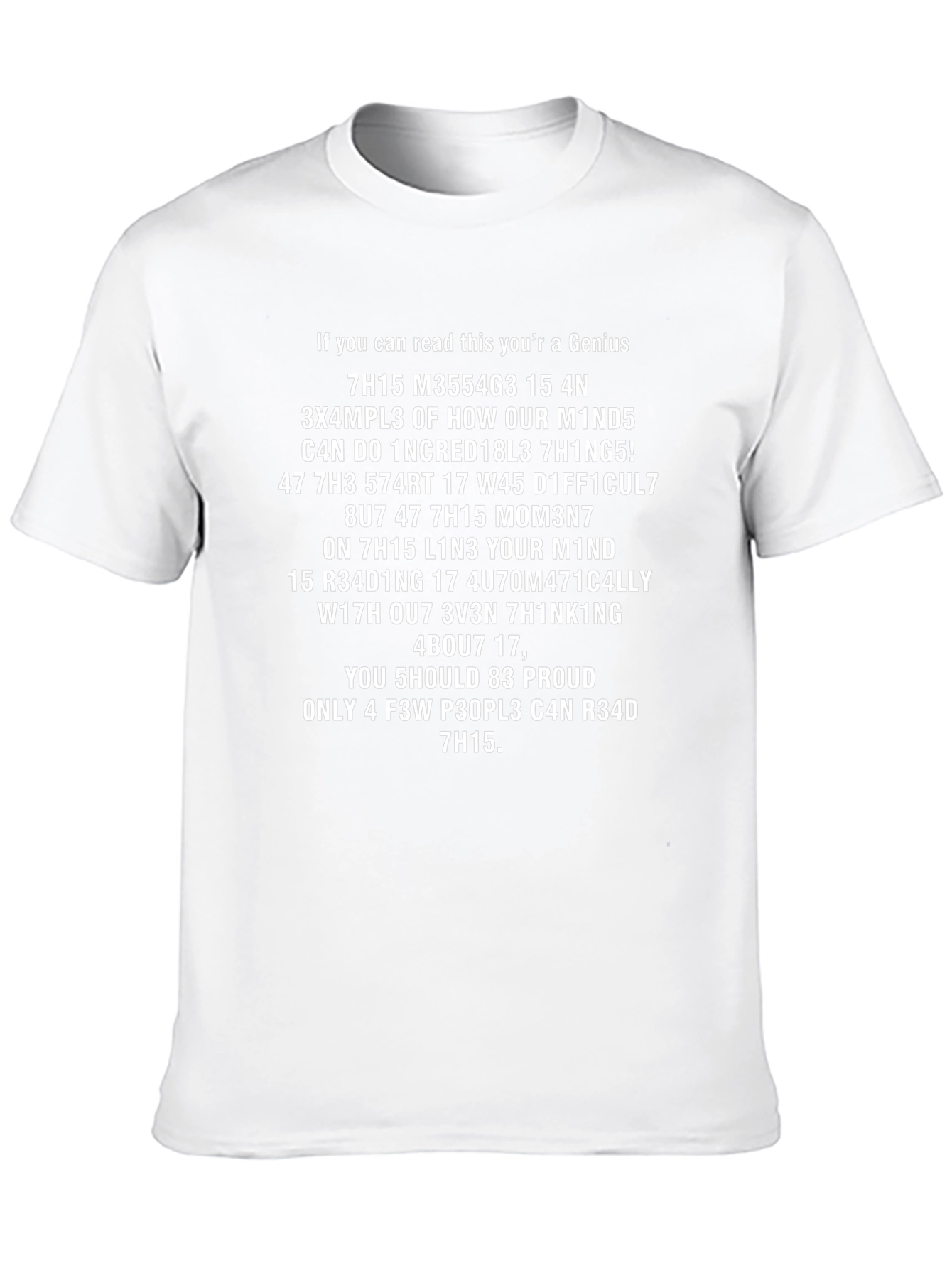 Genius Brain Teaser T-Shirt - Funny Optical Illusion Tee