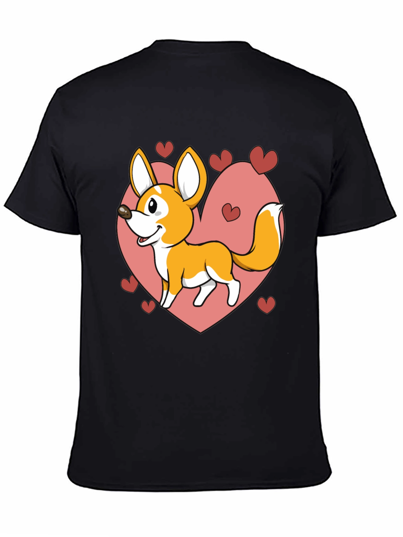 Cute Corgi Heart Graphic T-Shirt