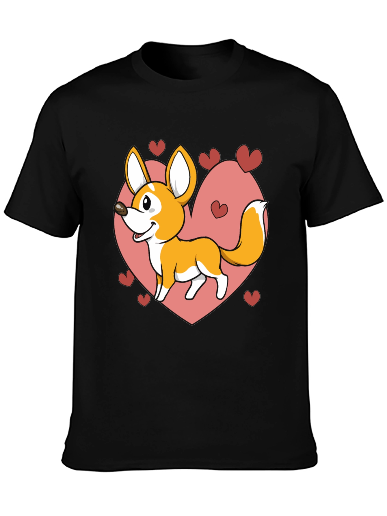 Cute Corgi Heart Graphic T-Shirt