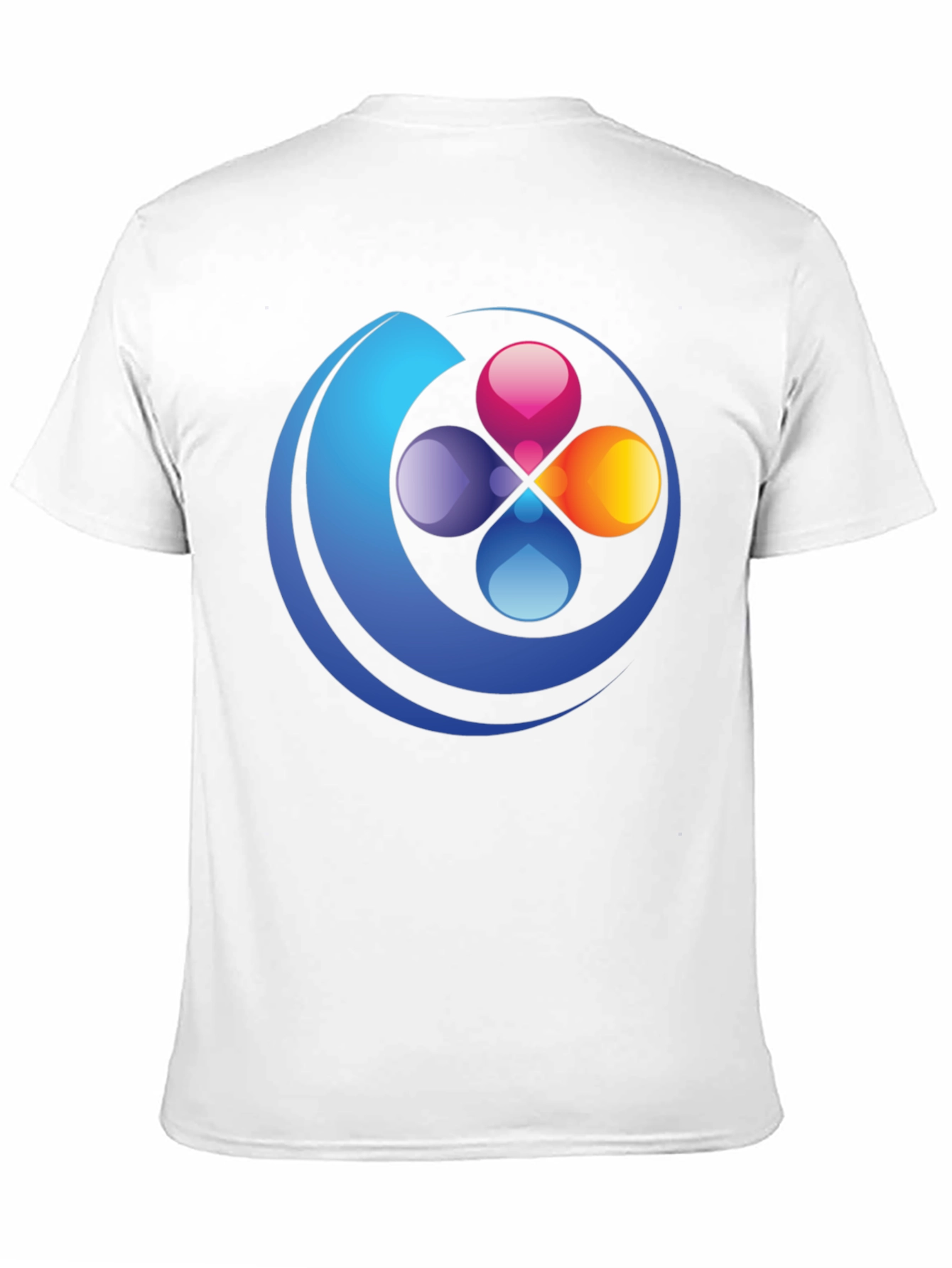 Abstract Circle Graphic Black T-Shirt
