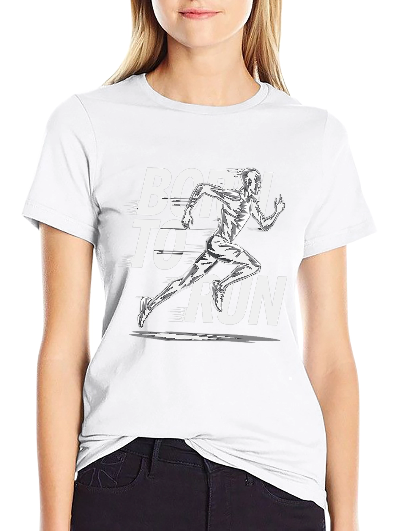 Born to Run Black Graphic Tee