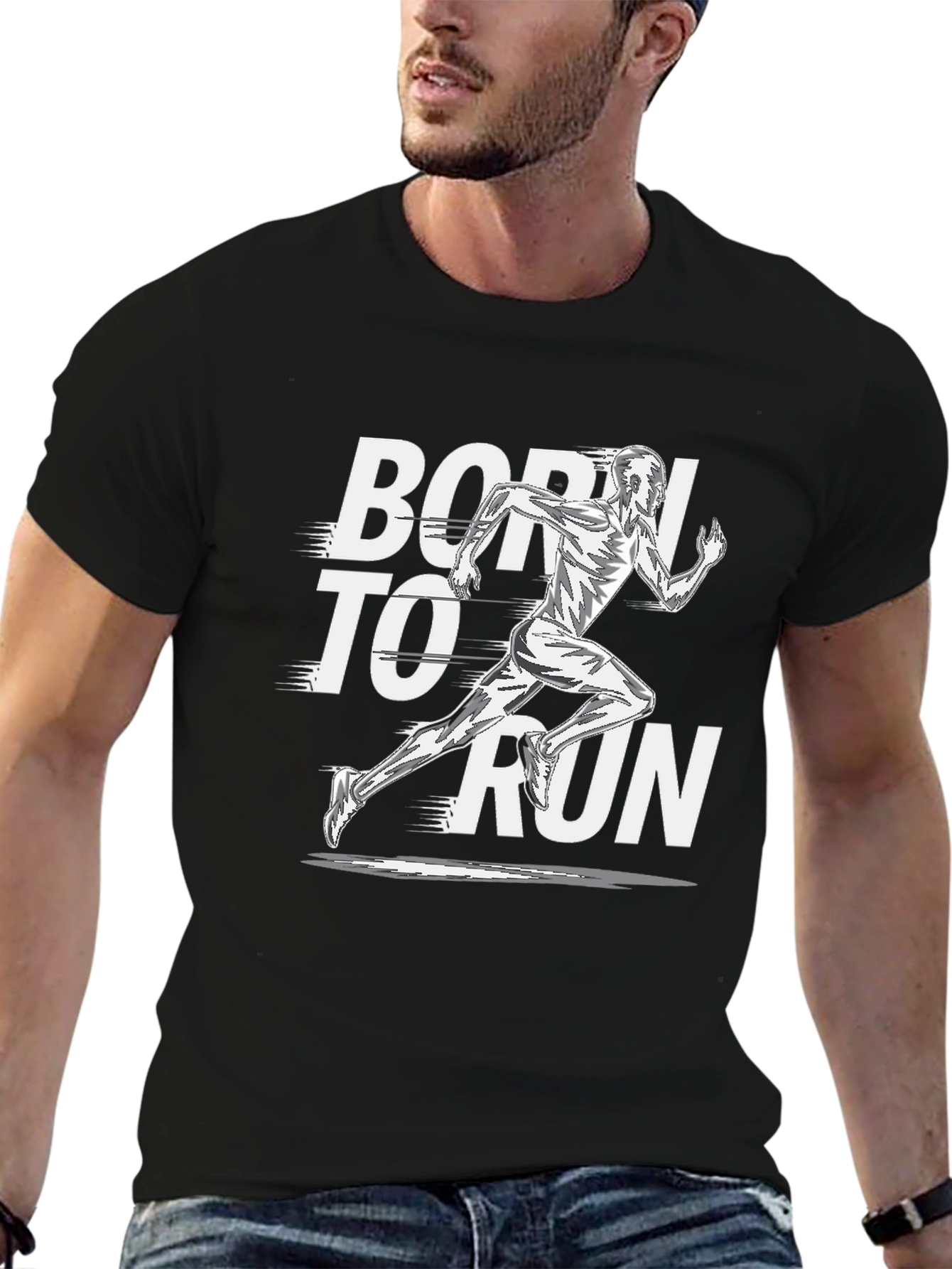 Born to Run Black Graphic Tee
