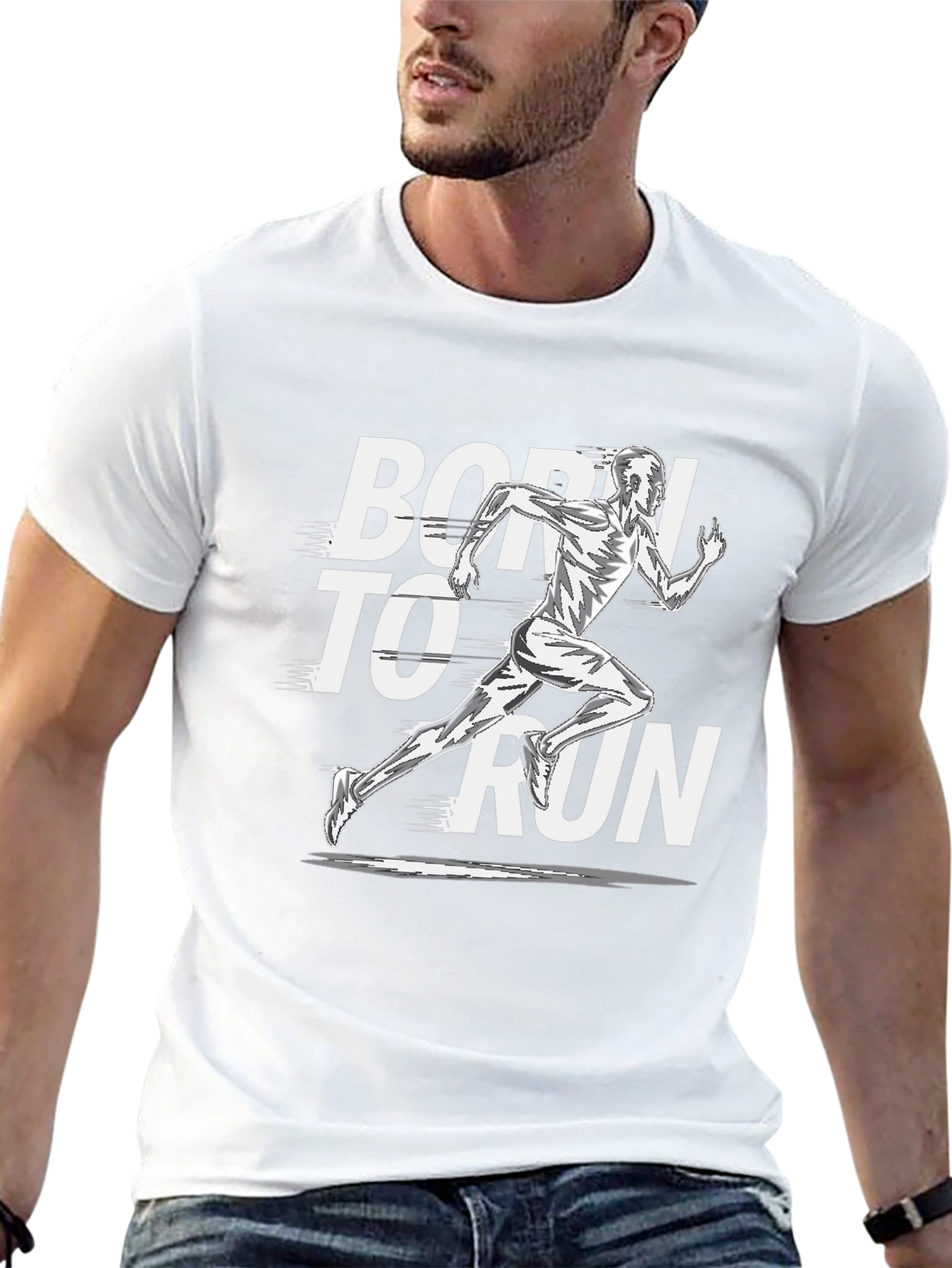 Born to Run Black Graphic Tee