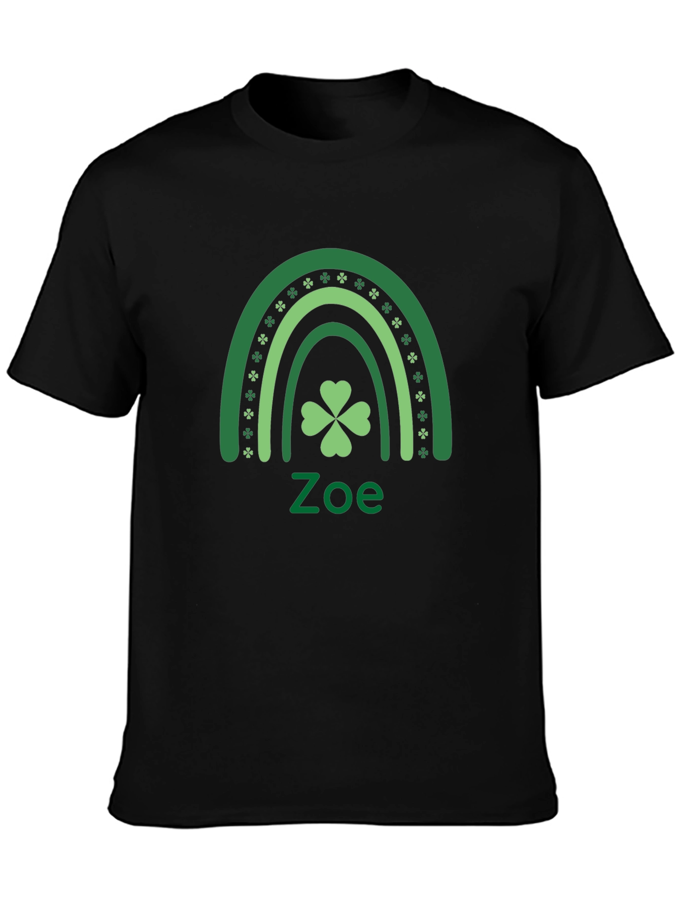 St. Patricks Day Zoe Rainbow Shamrock Tee