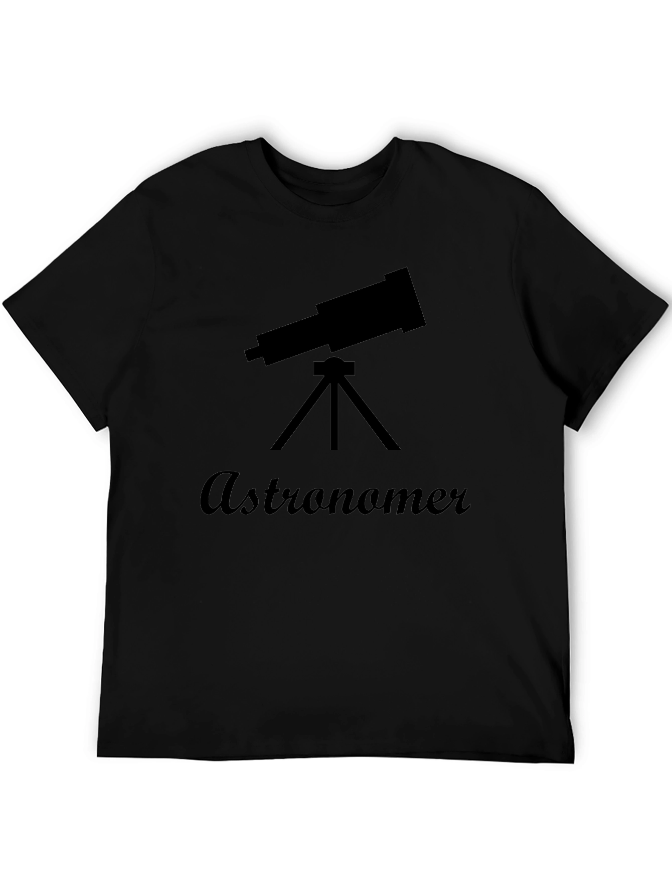 Astronomer Graphic Tee - Black Cotton T-Shirt
