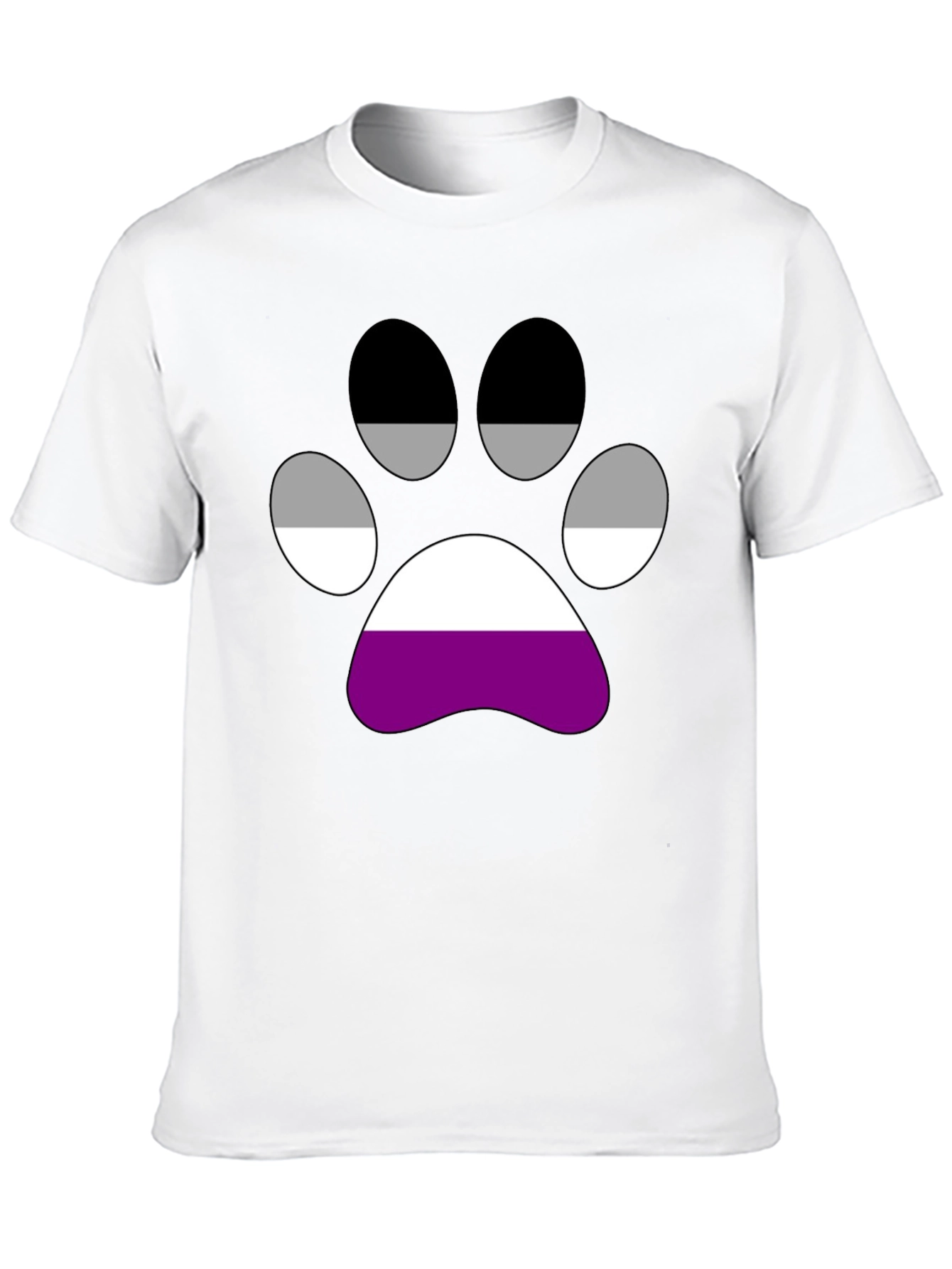 Asexual Pride Paw Print T-Shirt
