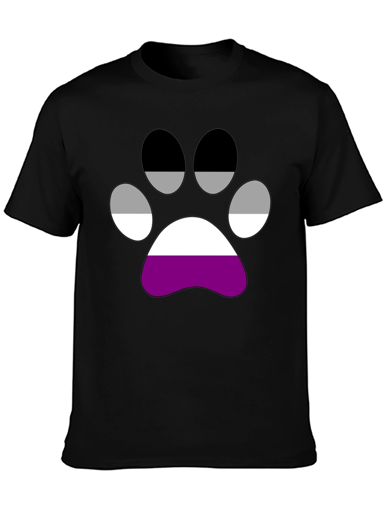 Asexual Pride Paw Print T-Shirt