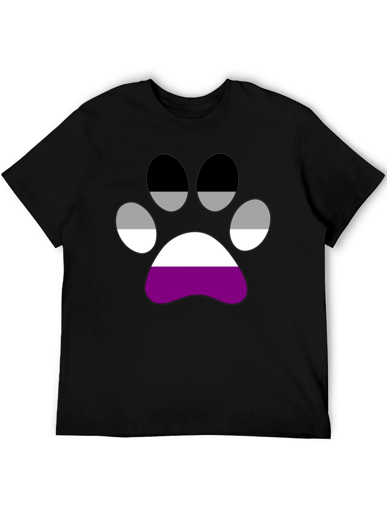 Asexual Pride Paw Print T-Shirt