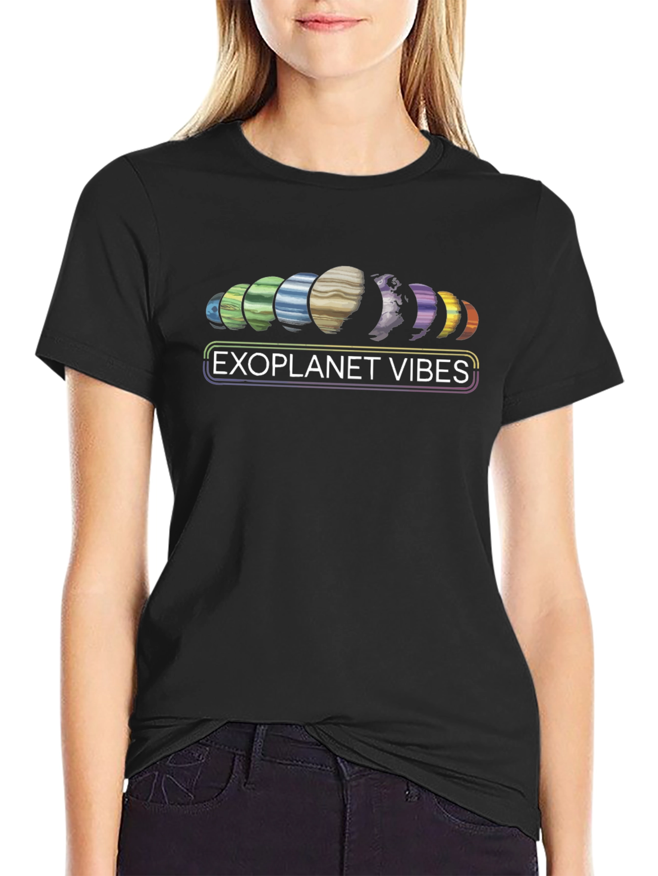 Exoplanet Vibes Graphic T-Shirt Cool Space Design