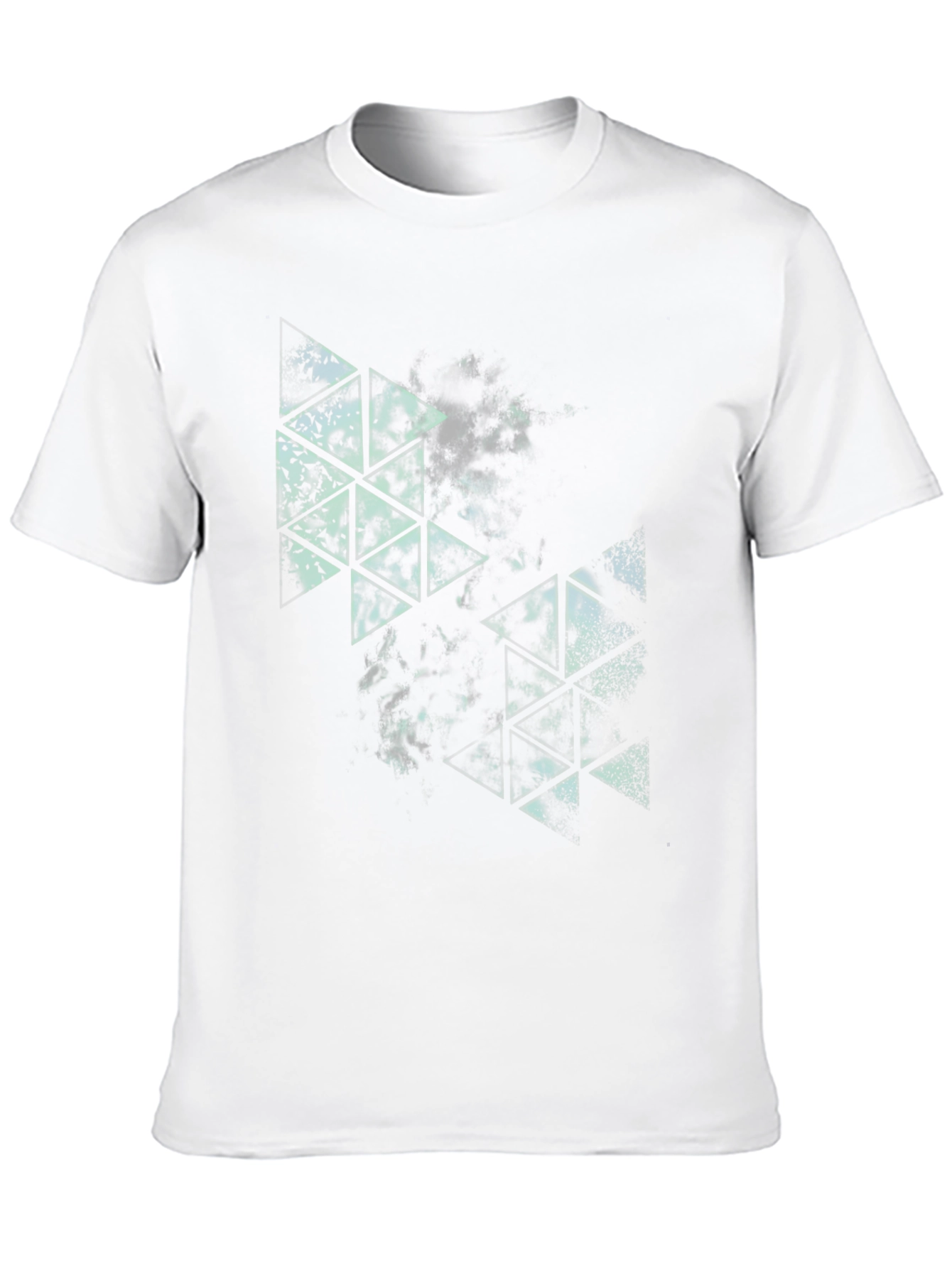 Abstract Triangle Graphic Black Tee