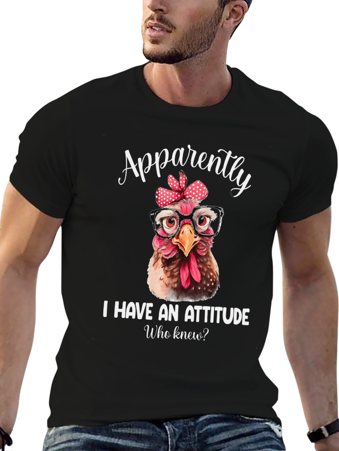 Funny Chicken Attitude Graphic Tee