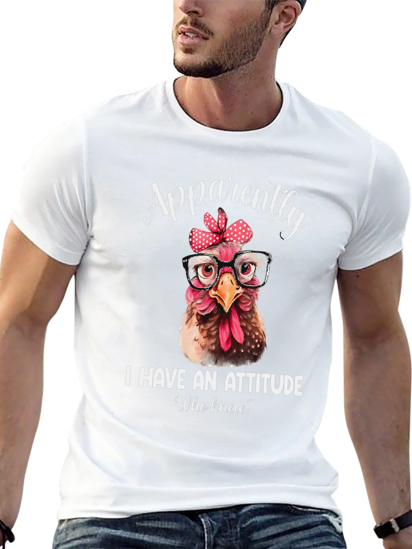 Funny Chicken Attitude Graphic Tee