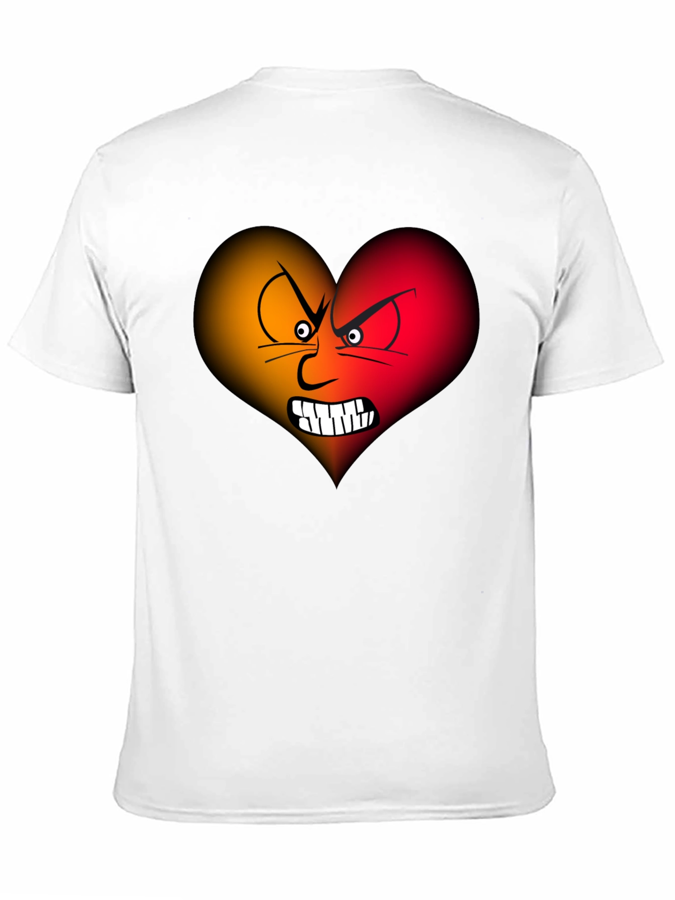 Angry Heart Graphic Tee - Black Cotton