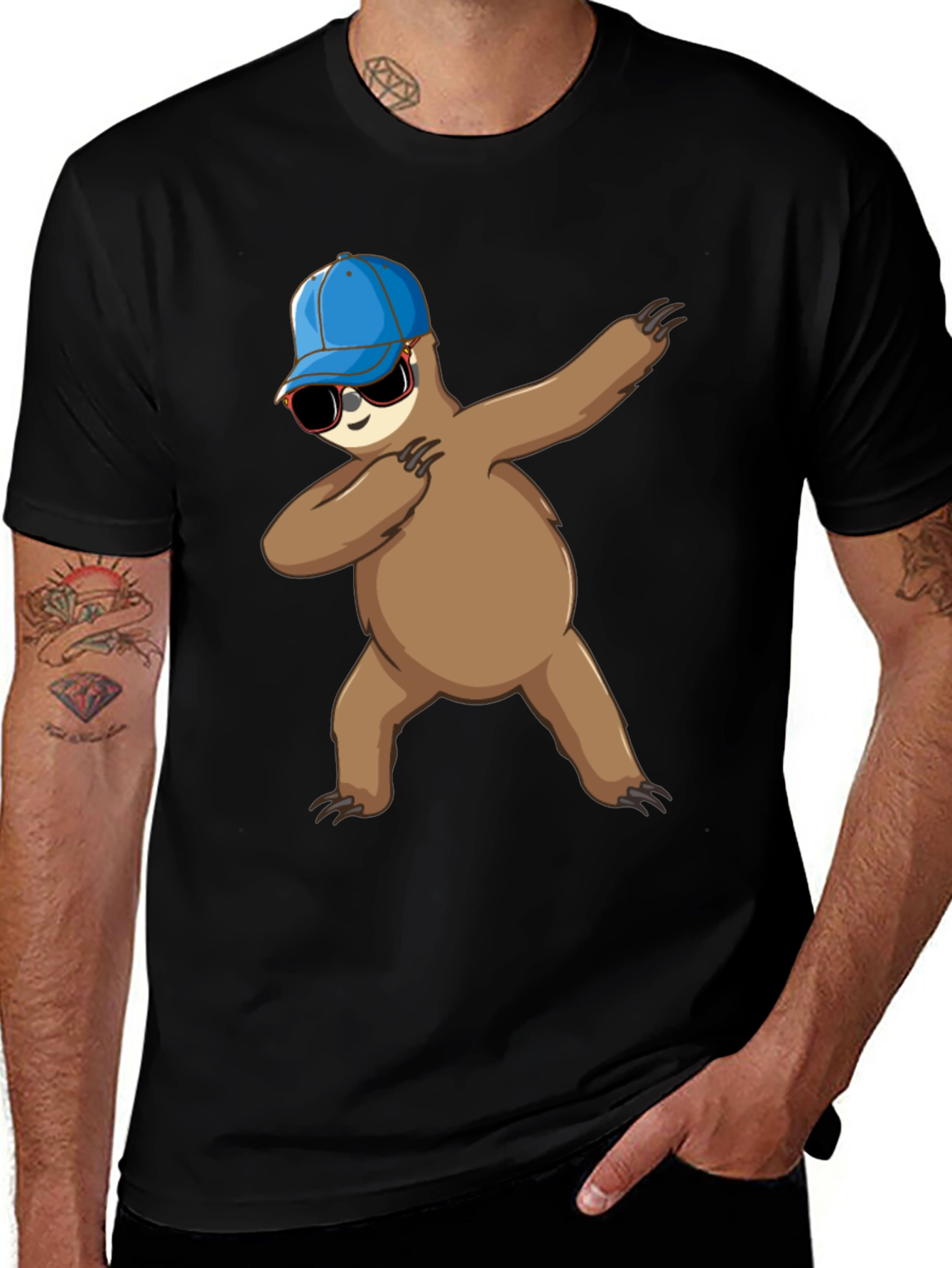 Dabbing Sloth Graphic Tee