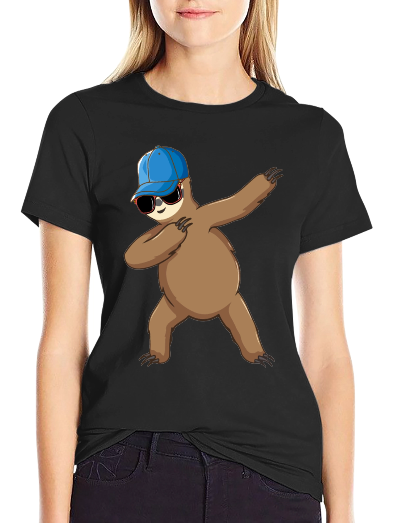 Dabbing Sloth Graphic Tee