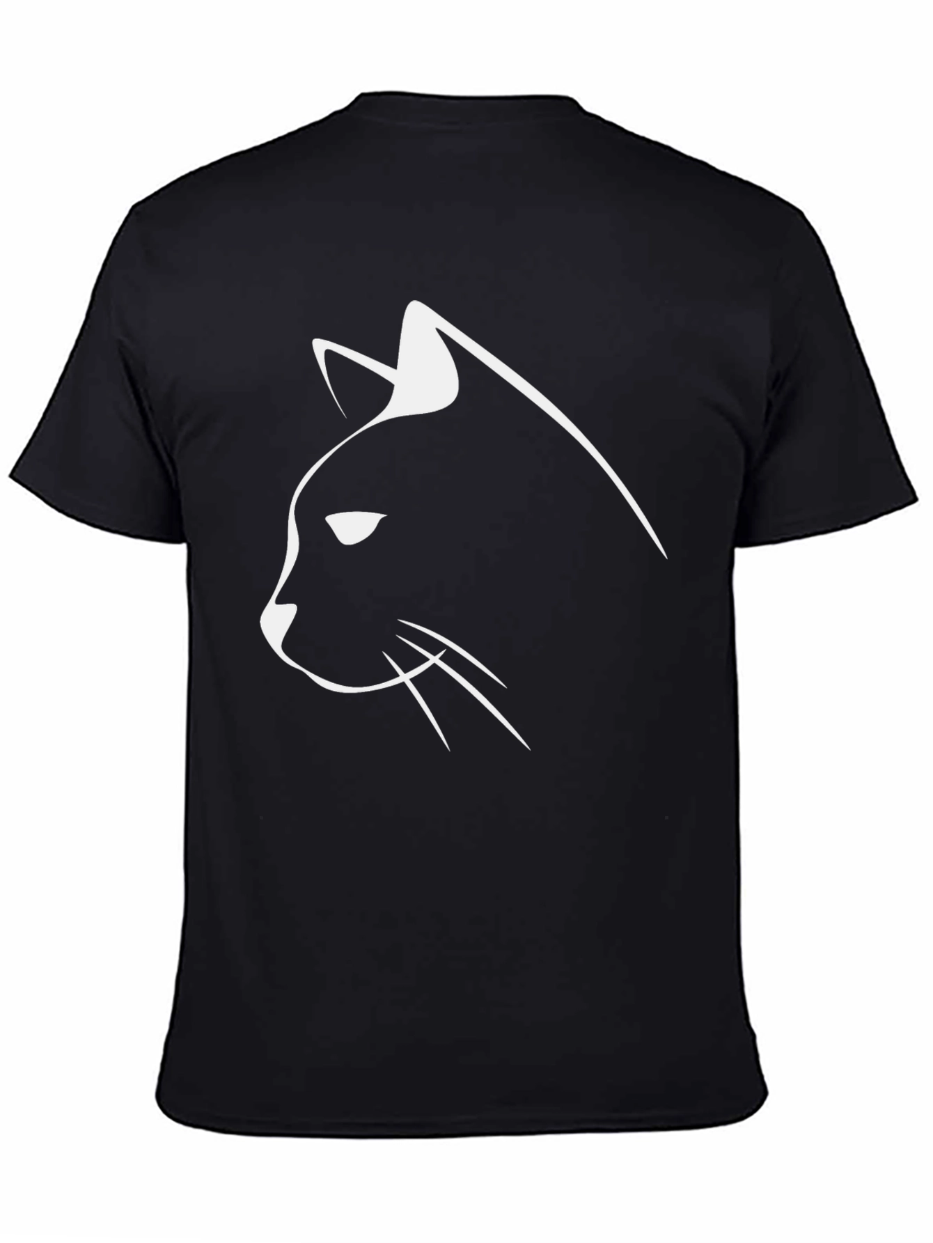 Cool Cat Silhouette Black T-Shirt