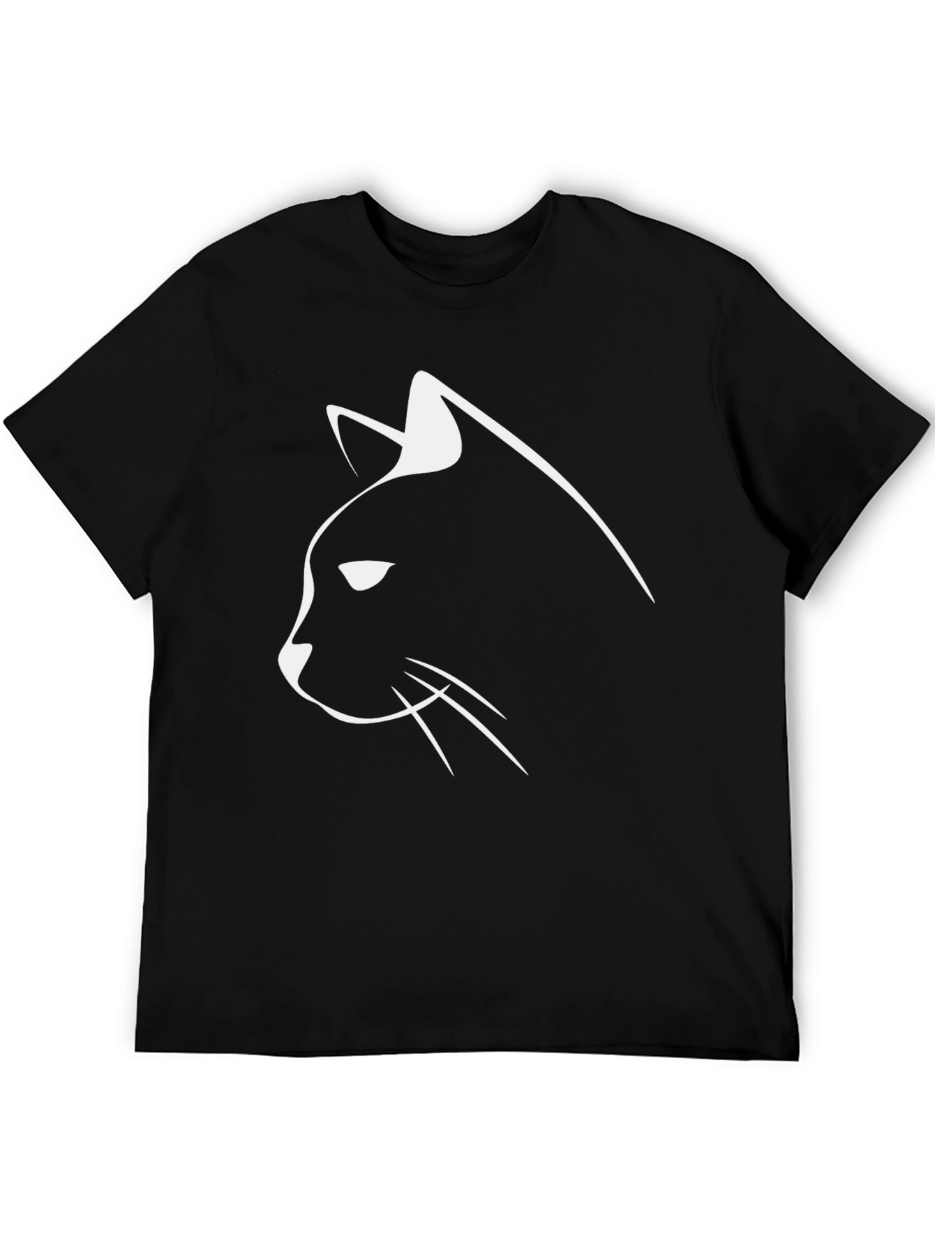 Cool Cat Silhouette Black T-Shirt