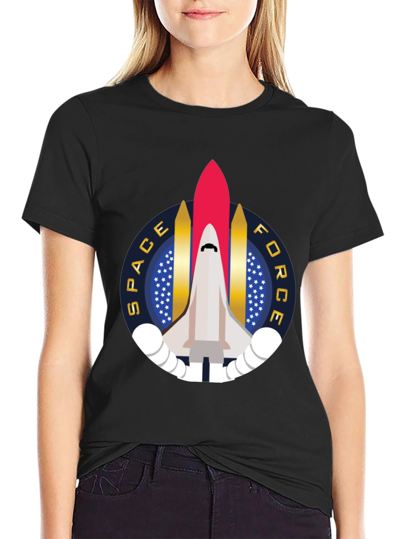 Space Force Rocket Graphic T-Shirt