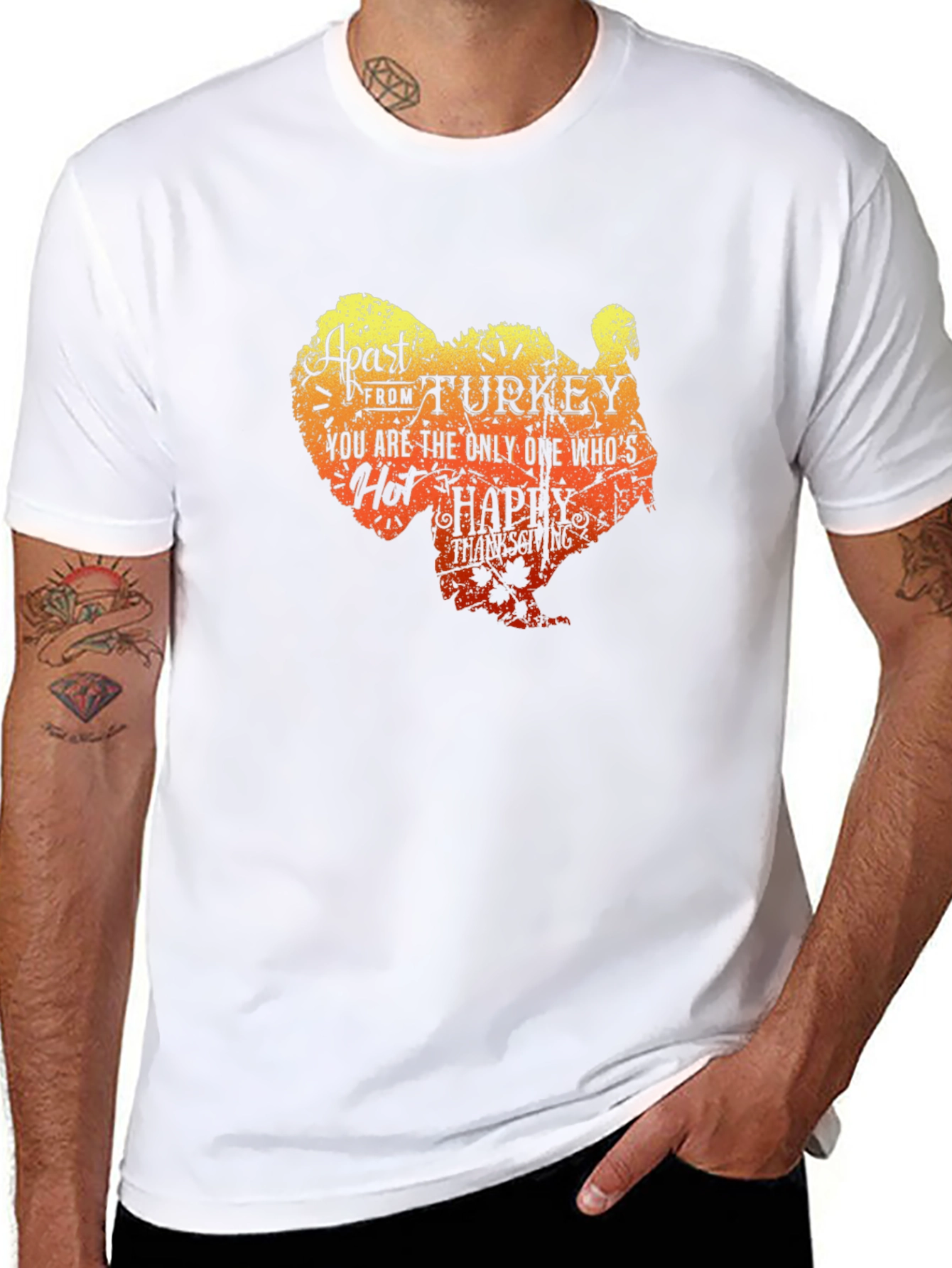 Funny Thanksgiving Turkey Graphic T-Shirt
