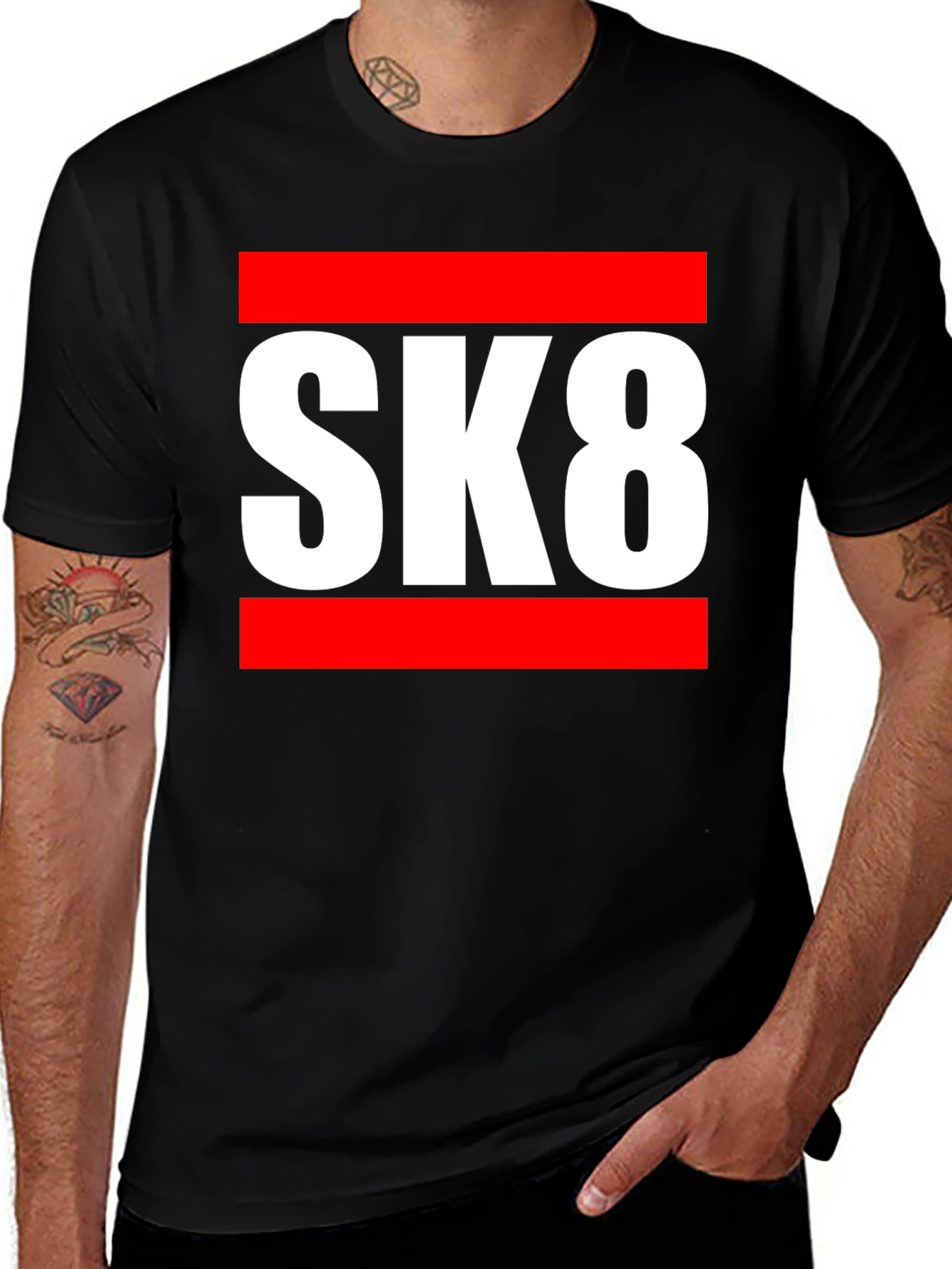 SK8 Graphic Tee - Skateboarding Style T-Shirt