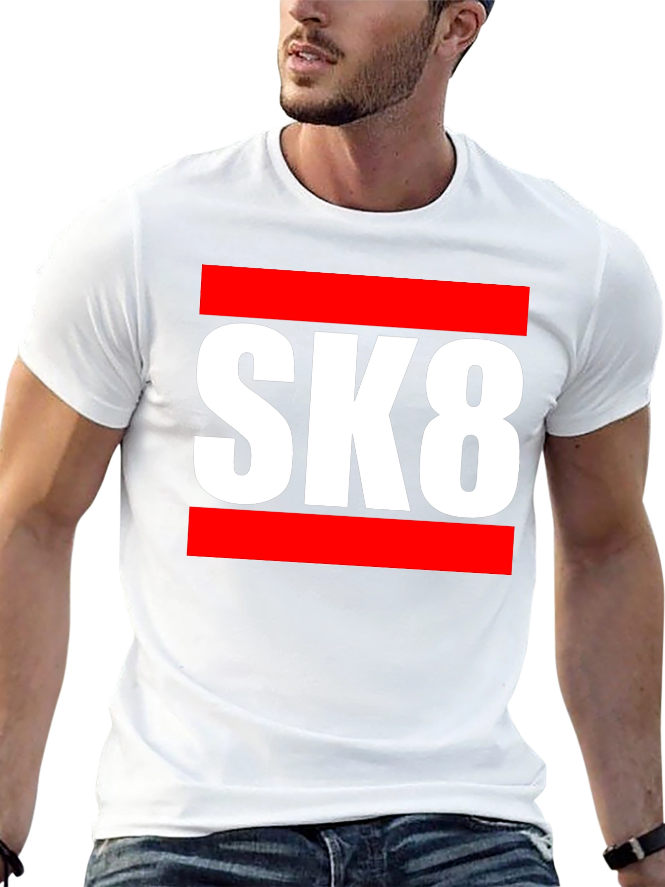 SK8 Graphic Tee - Skateboarding Style T-Shirt