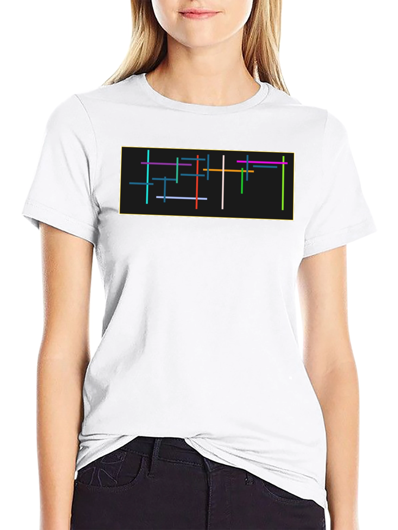 Abstract Lines Graphic Tee - Modern Art T-Shirt