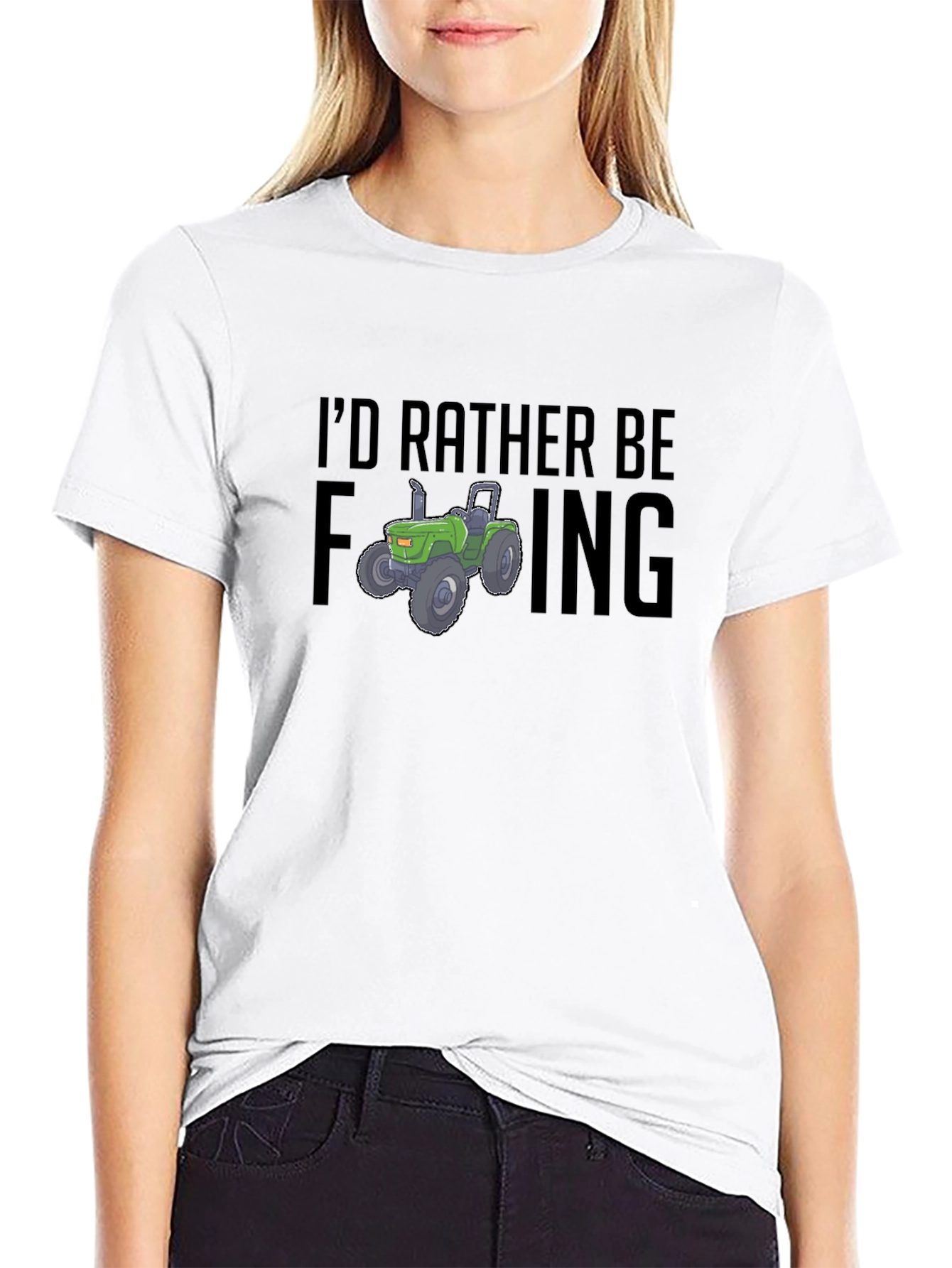 Farming Tractor T-Shirt: Id Rather Be...