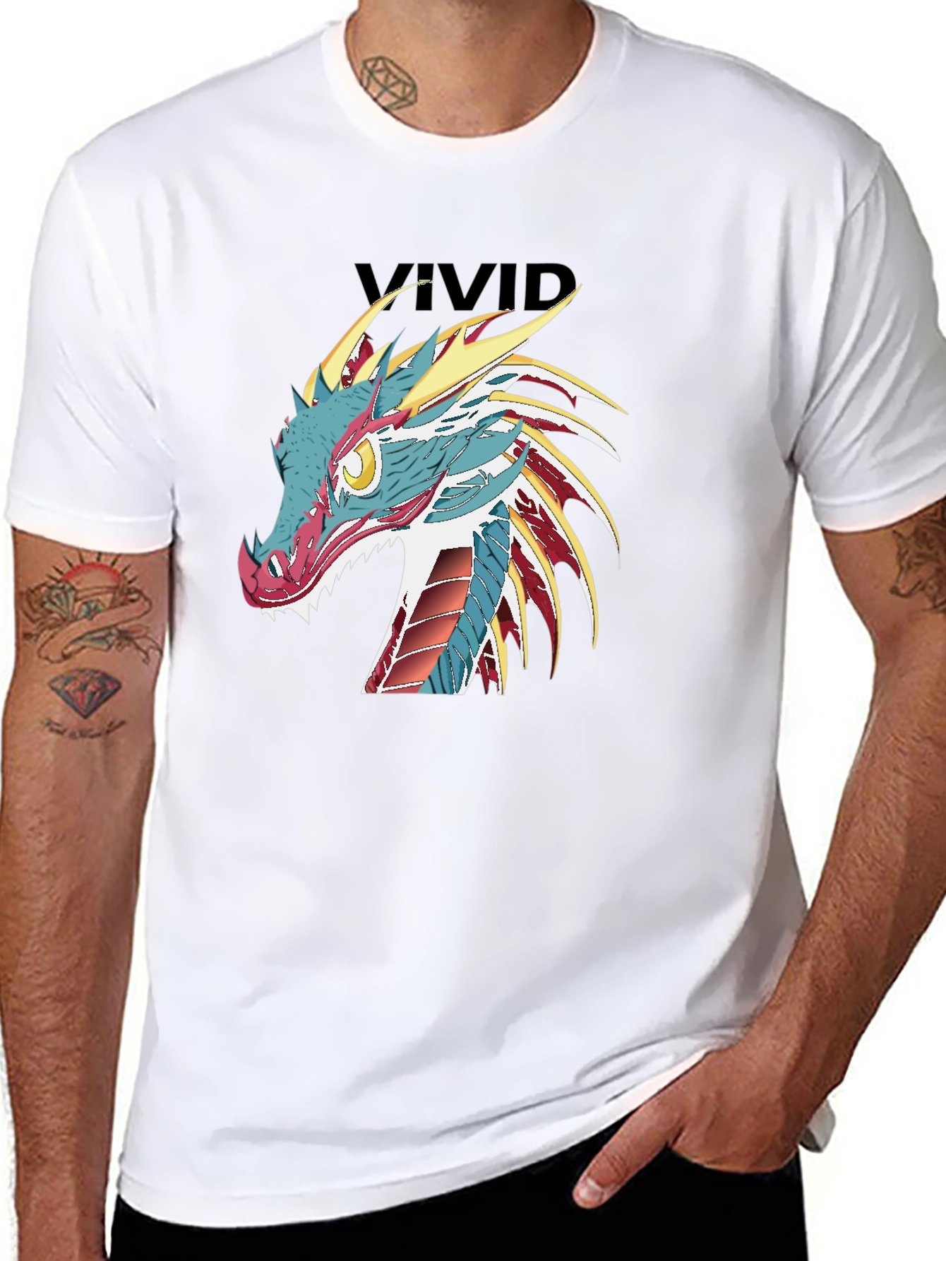 Dragon Graphic Black T-Shirt - Vivid Design