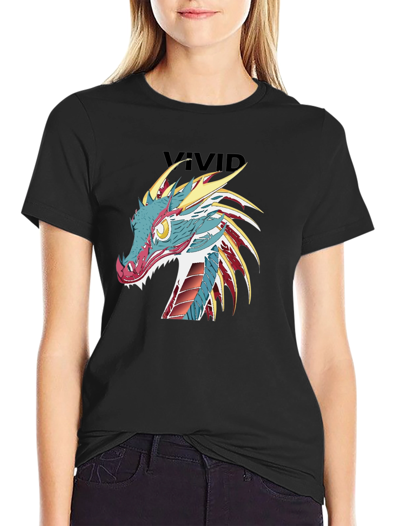 Dragon Graphic Black T-Shirt - Vivid Design