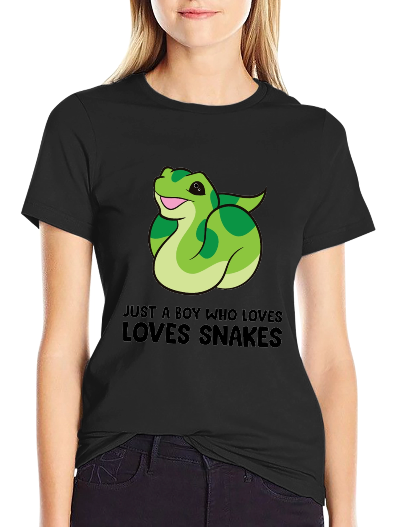 Boy Who Loves Snakes Graphic T-Shirt