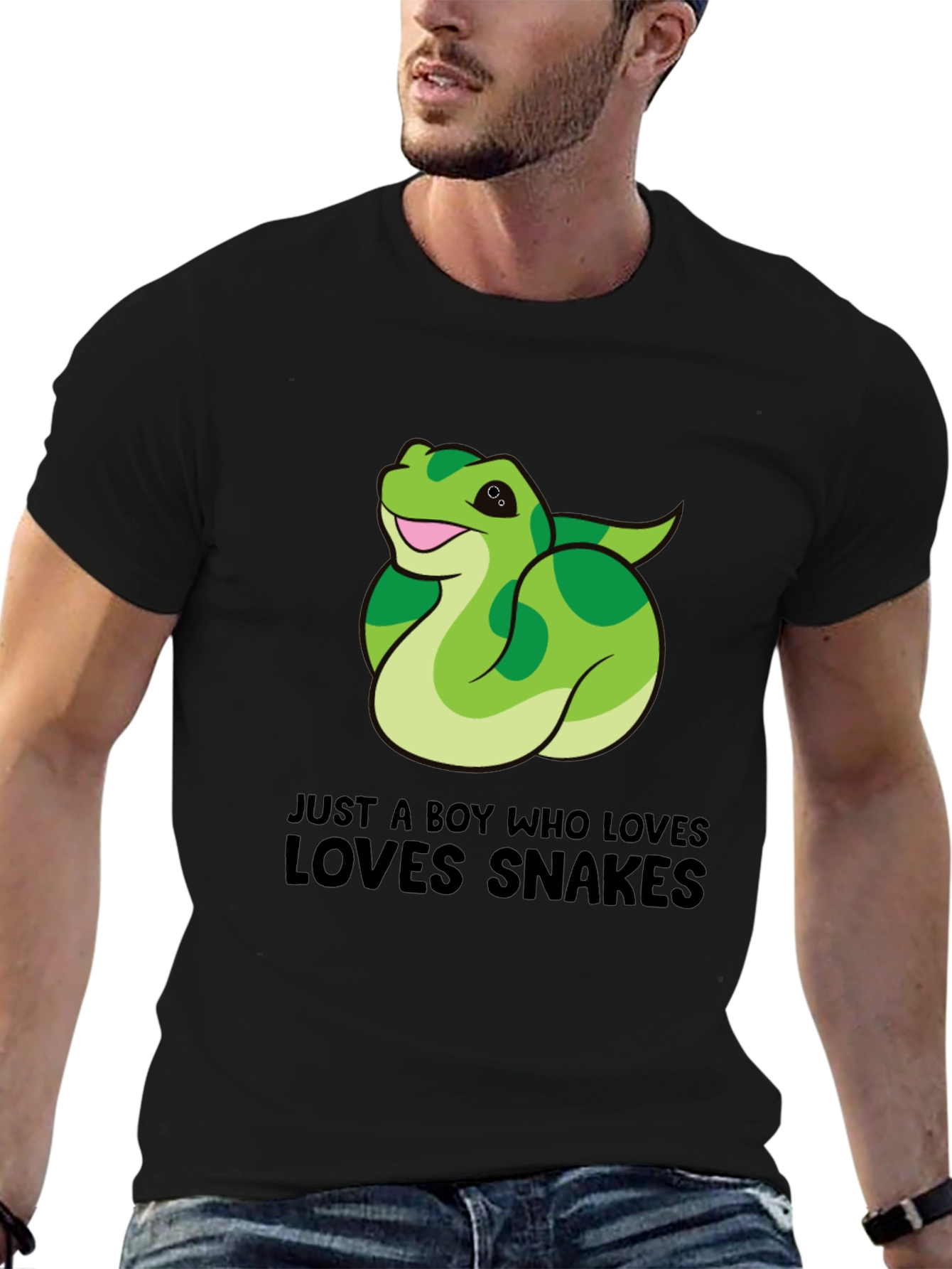 Boy Who Loves Snakes Graphic T-Shirt