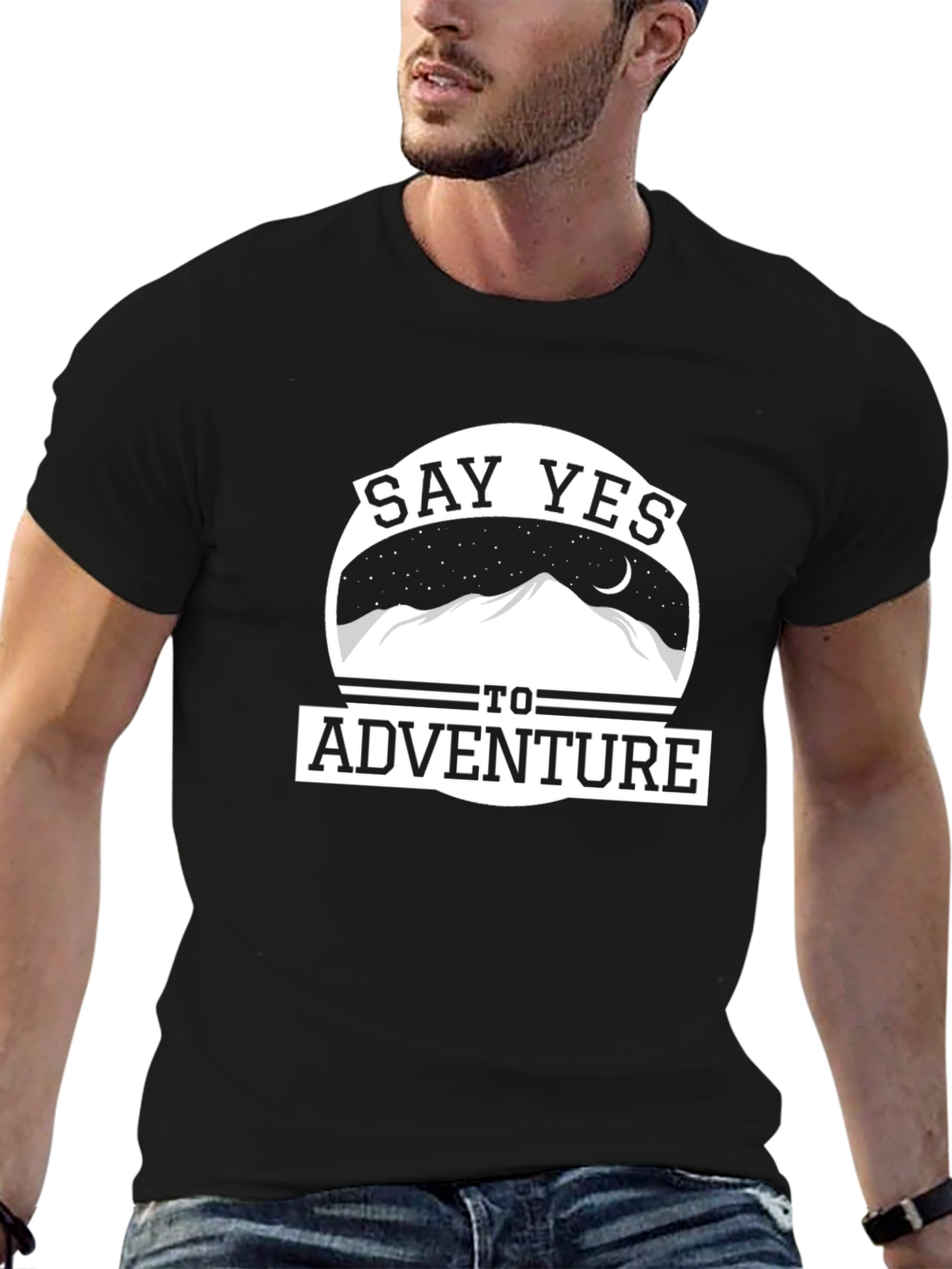 Say Yes to Adventure Black T-Shirt