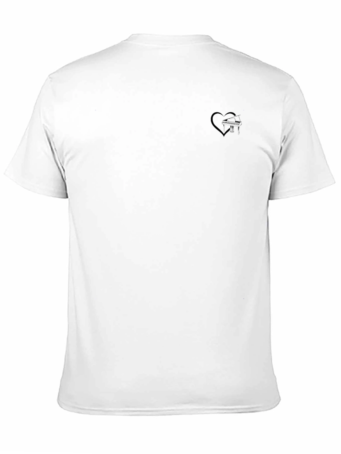 Black Graphic Tee - Heart and Airplane Design