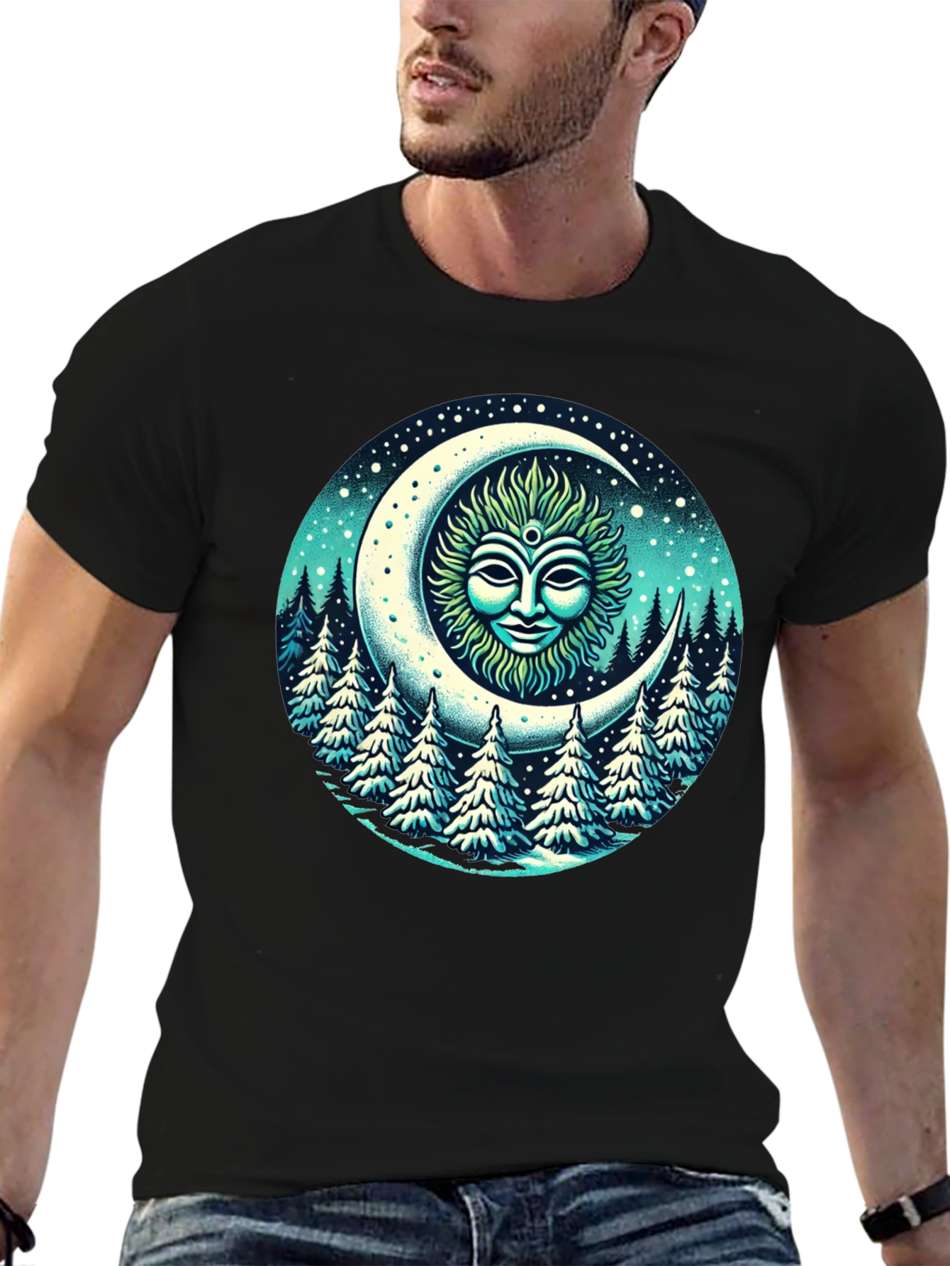 Celestial Moon Forest T-Shirt