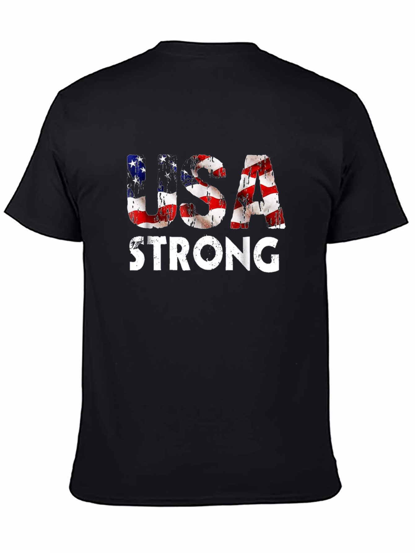 USA Strong Graphic Print Mens T-Shirt